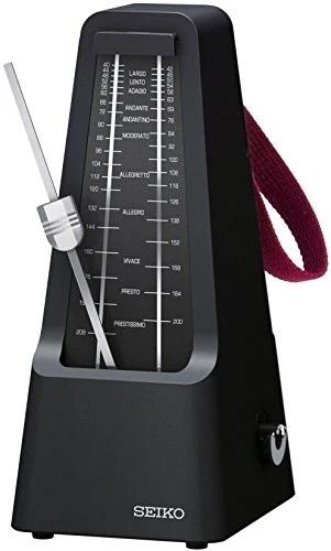 Seiko SPM400B JDM Mechanical Pendulum Metronome – Professional, Heavy-Duty with Carrying Handle (Black) Japan Domestic Market