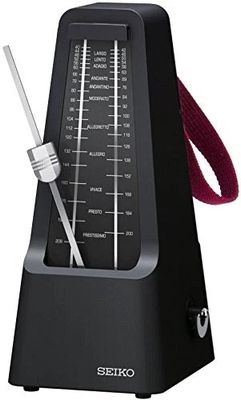 Seiko SPM400B JDM Mechanical Pendulum Metronome – Professional, Heavy-Duty with Carrying Handle (Black) Japan Domestic Market