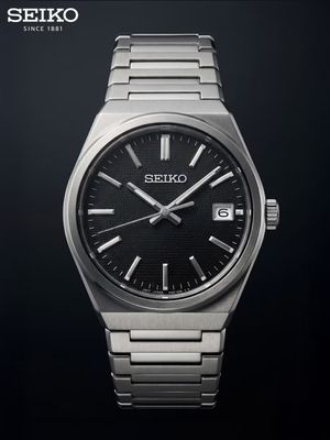 Seiko Discover SUR557P1 Men's Quartz Watch, 38.9 mm, Sapphire Crystal, 100 m Water Resistance, Steel Strap