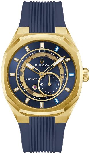 Bulova Marc Anthony Surveyor 97A205 Men's Automatic Watch, 40.5mm, Sapphire Crystal, Silicone Strap, 100m Water Resistance