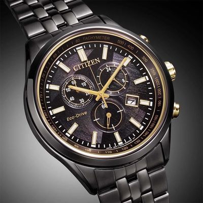 Citizen Eco-Drive Light in Black AT2576-68E JDM Limited Edition Solar Chronograph Watch, 42mm, 100m WR, Sapphire Crystal, Steel Strap, Eco-Drive Movement (Powered by Solar or Light), JDM (Japanese Domestic Market) Citizen Eco-Drive Light in Black AT2576-68E JDM Limited Edition Solar Chronograph Watch, 42mm, 100m WR, Sapphire Crystal, Steel Strap, Eco-Drive Movement (Powered by Solar or Light), JDM (Japanese Domestic Market)