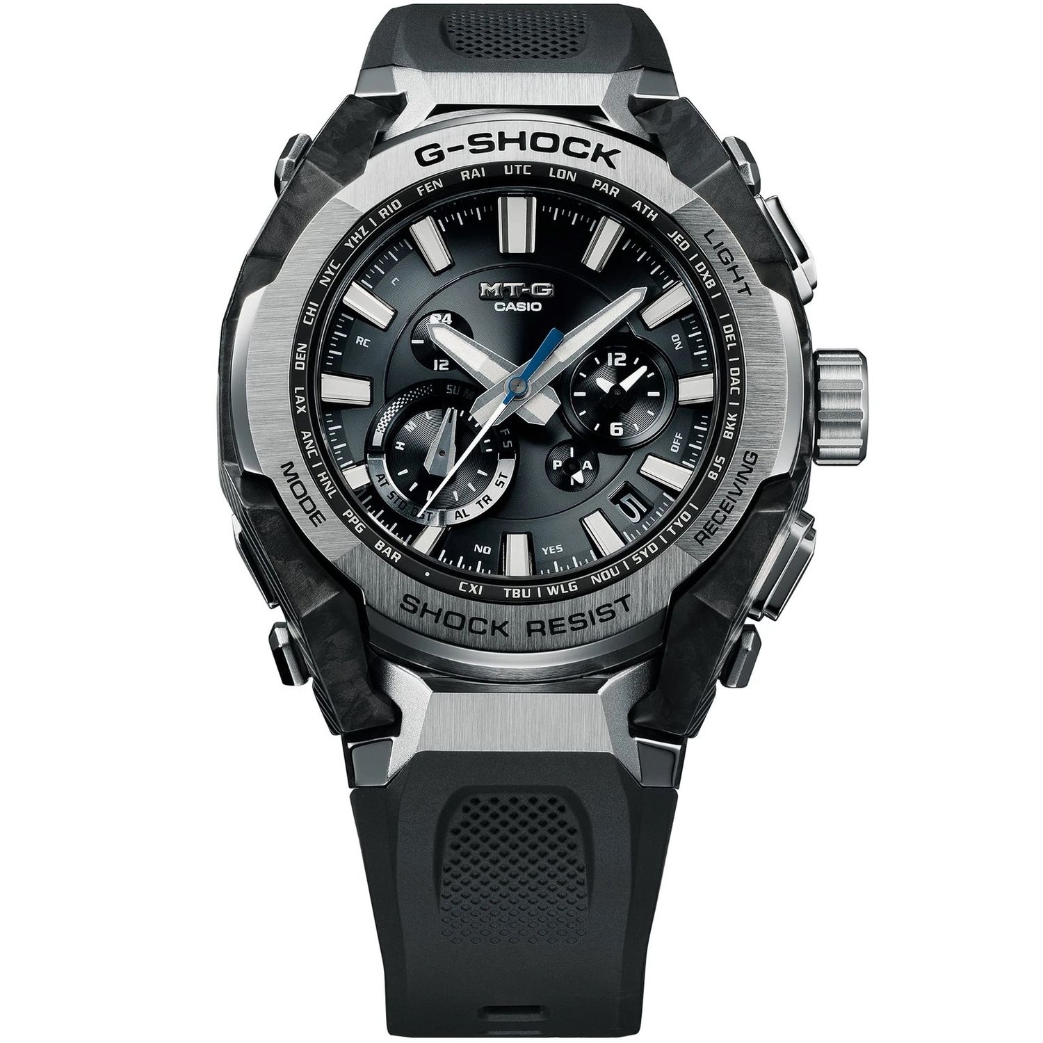 Casio G-Shock Men's Solar-Powered Bluetooth Radio-Controlled Watch MTG-B4000-1AJF JDM 45.3mm Sapphire Crystal 200m WR Carbon Case Made in Japan JDM (Japanese Domestic Market)