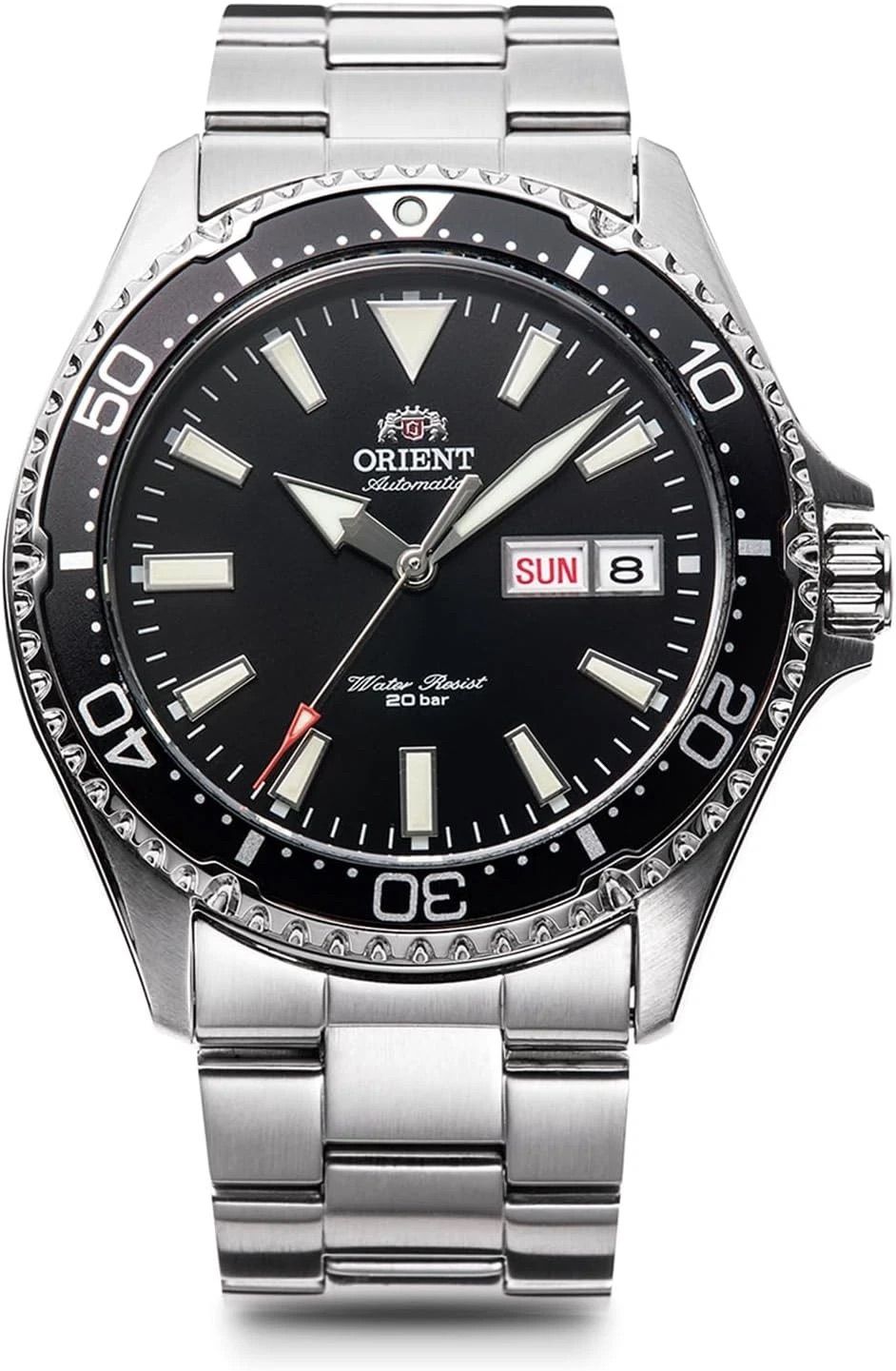 Orient Kamasu RN-AA0001B Men's Automatic Diving Watch (JDM) 41.8mm 200m WR Sapphire Crystal English-Kanji Steel Strap (Japanese Domestic Market)