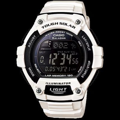 Casio Sports W-S220C-7BJH JDM Solar Sports Watch 51.7 × 49.8 × 14.6 mm 100M WR 5 Alarms 120 Lap Memories World Time JDM (Japanese Domestic Market)
