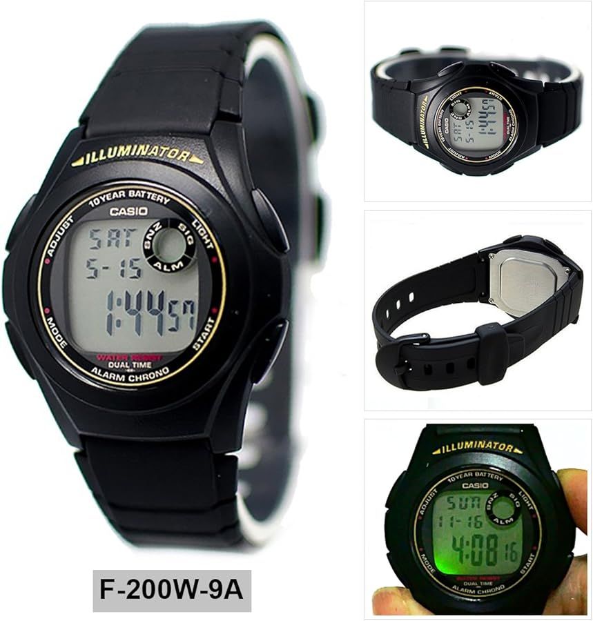 Reloj Casio F-200W-9A Cuarzo - 10 Años de bateria