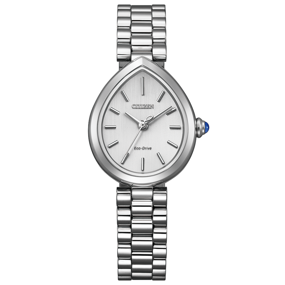 Citizen L RAINELL Collection EM1200-55A women's solar watch, 26.2mm, 50m water resistant, anti-reflective sapphire crystal, steel strap