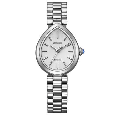 Citizen L RAINELL Collection EM1200-55A women's solar watch, 26.2mm, 50m water resistant, anti-reflective sapphire crystal, steel strap