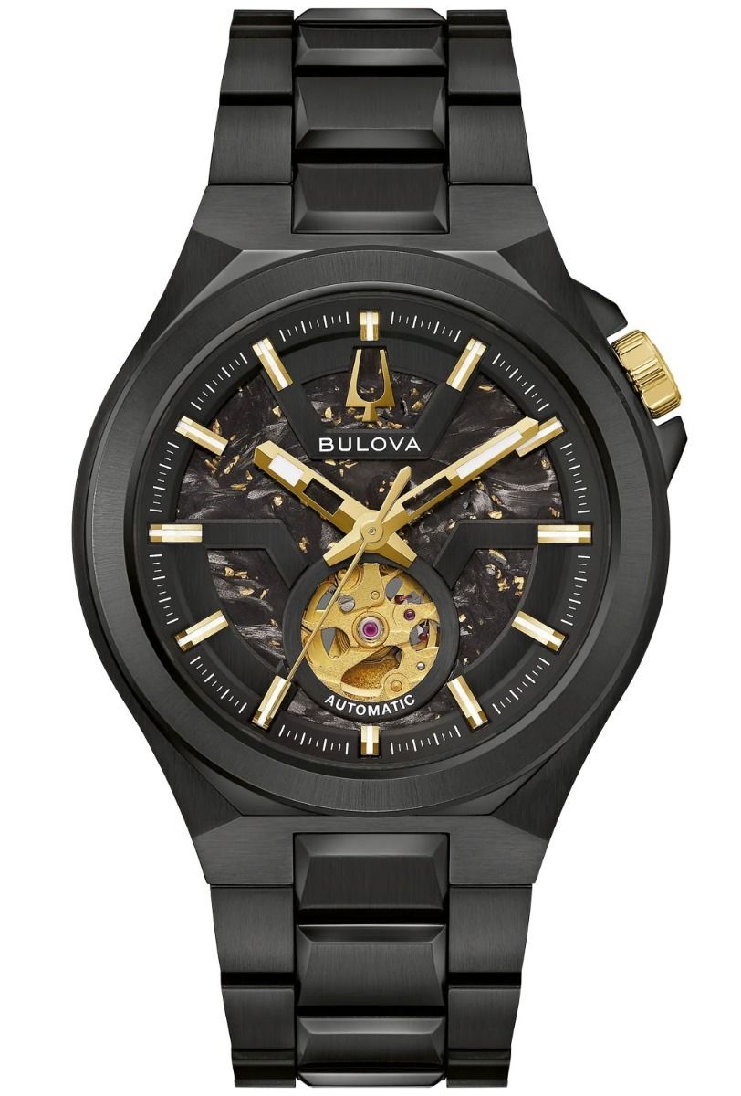 Bulova Maquina Men's Automatic Watch 98A340, 42mm, Sapphire Crystal, 100m Water Resistance, IP-Coated Steel Strap