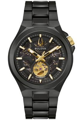Bulova Maquina Men's Automatic Watch 98A340, 42mm, Sapphire Crystal, 100m Water Resistance, IP-Coated Steel Strap