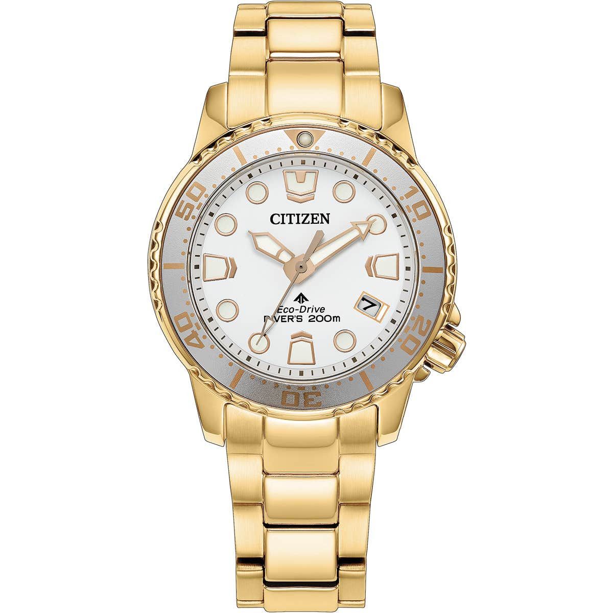 Citizen Promaster Dive EO2029-54A Unisex Solar Watch, 36.5 mm, 200 m Water Resistance, Steel Strap, Eco-Drive Movement (powered by solar energy or light)