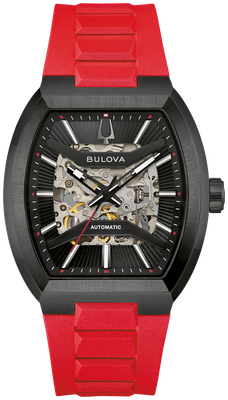 Bulova Maquina 98A341 Men's Automatic Watch, 40 mm, Sapphire Crystal, HNBR Strap