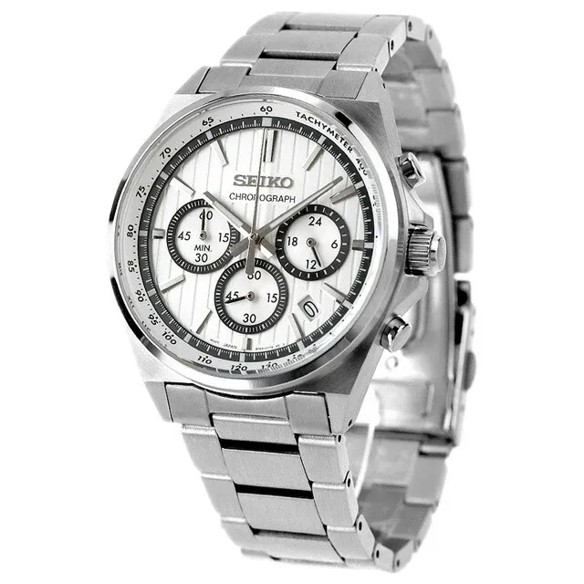 Seiko Spirit Classic Chronograph SBTR031 Men's Quartz Chronograph Watch, JDM 41mm, 100m Water-Resistant, Steel Strap (Japanese Domestic Market)