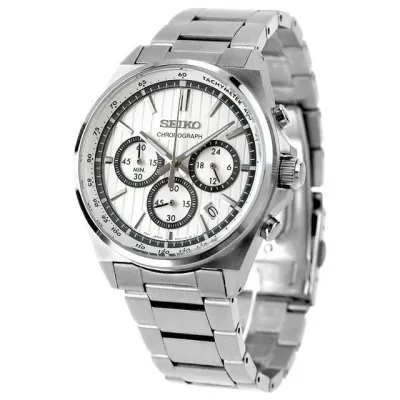Seiko Spirit Classic Chronograph SBTR031 Men's Quartz Chronograph Watch, JDM 41mm, 100m Water-Resistant, Steel Strap (Japanese Domestic Market)