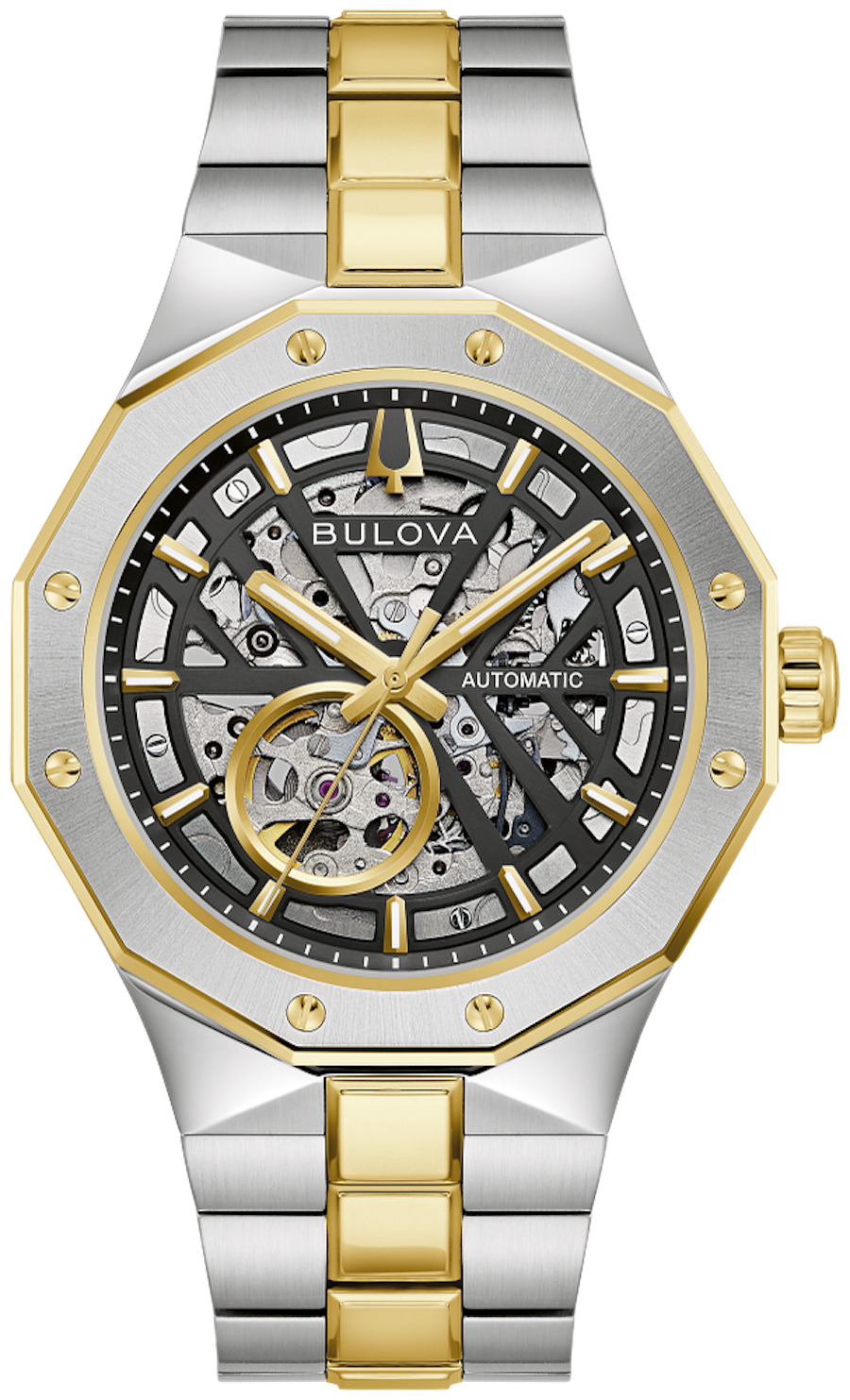Bulova Prestige 98A339 Men's Automatic Watch, 42 mm, Sapphire Crystal, Stainless Steel Strap, 100 m Water Resistance