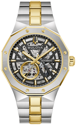 Bulova Prestige 98A339 Men's Automatic Watch, 42 mm, Sapphire Crystal, Stainless Steel Strap, 100 m Water Resistance