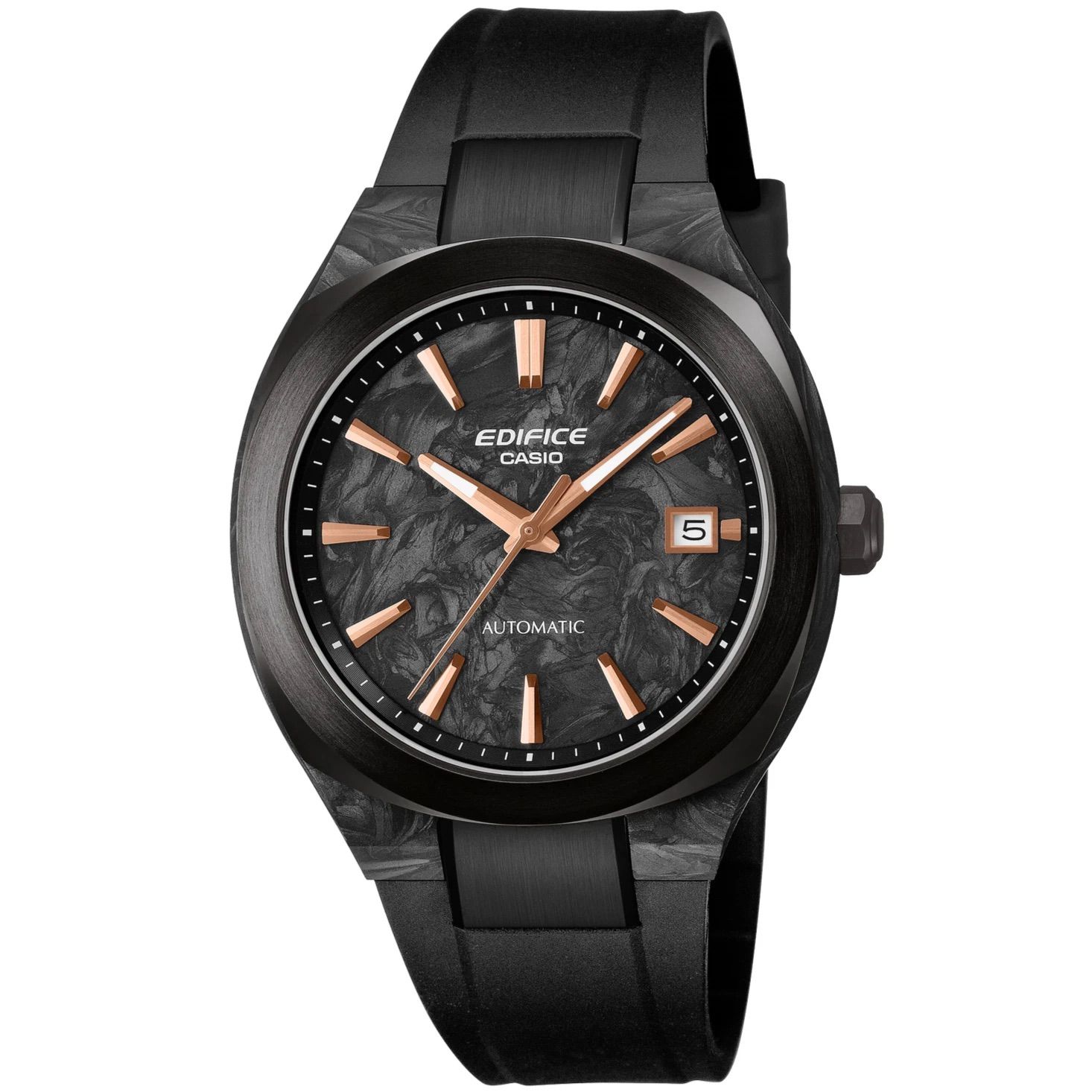 Casio Edifice Men's Automatic Watch with Electroformed Dial EFK-200XPB-1AJF JDM 38mm 100m WR Sapphire Crystal Cal. 5766 JDM (Japanese Domestic Market) Silicone Strap