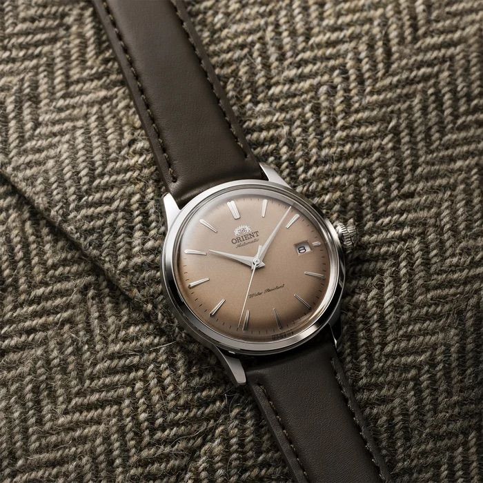 Orient Bambino Akebono RN-AC0M15Y JDM Men's Automatic Watch, 38.4 mm, 30 m Water Resistance, JDM Leather Strap (Limited Edition, Orient JP website, Japanese domestic market)