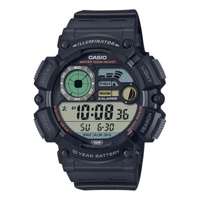 Casio WS-1500H-1AV Fishing Gear Moon Phase 10 year battery LED Light sport men’s watch
