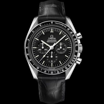 OMEGA Speedmaster Moonwatch Professional 311.33.42.30.01.001 42 mm, stainless steel with leather strap Hesalite Cal. Omega 1861, manual winding