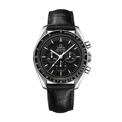 OMEGA Speedmaster Moonwatch Professional 311.33.42.30.01.001 42 mm, stainless steel with leather strap Hesalite Cal. Omega 1861, manual winding