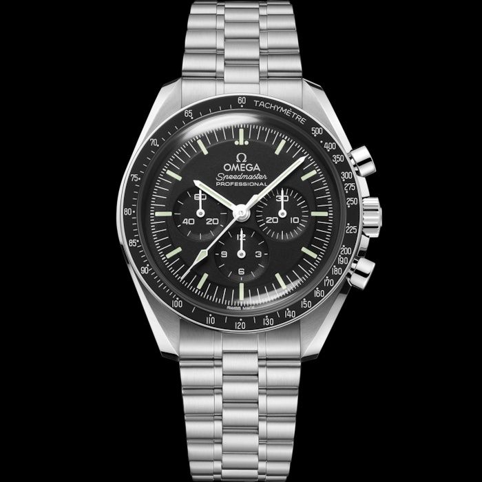 Omega Speedmaster Moonwatch Professional 42 mm 310.30.42.50.01.001, stainless steel with Hesalite crystal, Cal. 3861, 50-hour power reserve, manual winding