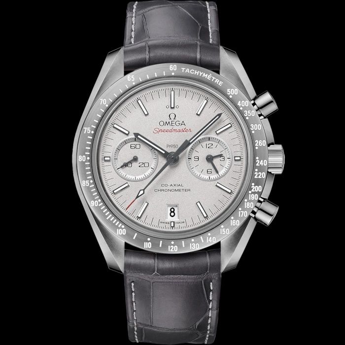 Omega Speedmaster Dark Side of the Moon 44.25 mm   311.93.44.51.99.001, grey ceramic on leather strap cal. 9300 60h automático