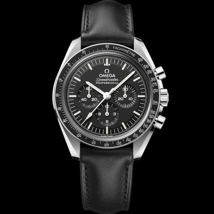 Omega Speedmaster Moonwatch Professional 310.32.42.50.01.002 42 mm, stainless steel with leather strap, Cal. 3861, manual winding, 50-hour power reserve