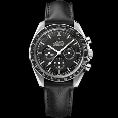 Omega Speedmaster Moonwatch Professional 310.32.42.50.01.002 42 mm, stainless steel with leather strap, Cal. 3861, manual winding, 50-hour power reserve