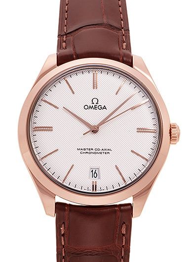 Omega De Ville Trésor 432.53.40.21.02.002 Watch | 18K Sedna™ Gold, Silver Dial, Leather Strap, Caliber 8511, 40 mm