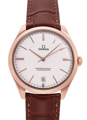 Omega De Ville Trésor 432.53.40.21.02.002 Watch | 18K Sedna™ Gold, Silver Dial, Leather Strap, Caliber 8511, 40 mm