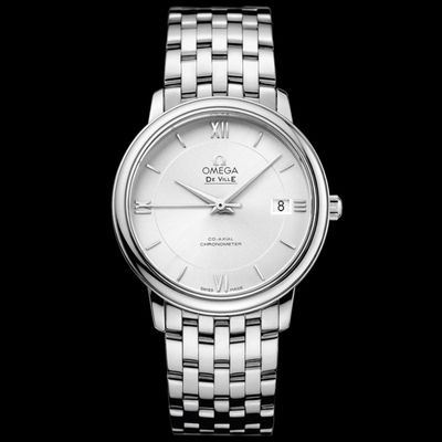 Omega De Ville Prestige 424.10.37.20.02.001 Watch | Silver Dial, Stainless Steel Bracelet, Caliber 2500, 36.8 mm