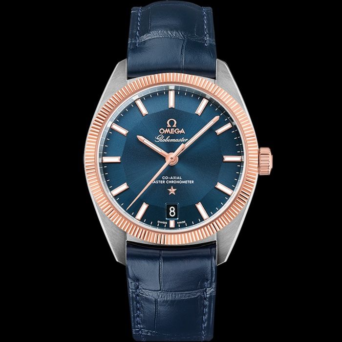 Omega Constellation Globemaster 130.23.39.21.03.001 | Stainless Steel, 18 Kt Sedna™ Gold, and Blue Dial, 39 mm