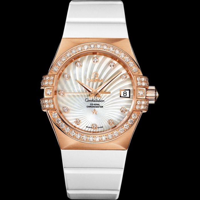 Omega Constellation 123.57.35.20.55.001 | 18-Kt Red Gold and Diamonds, 35 mm