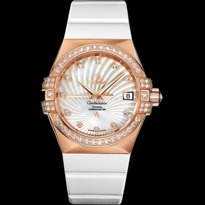 Omega Constellation 123.57.35.20.55.001 | 18-Kt Red Gold and Diamonds, 35 mm