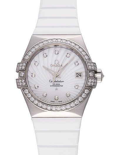 Omega Constellation 123.57.35.20.55.005 | 18-K White Gold and Diamonds, 35 mm
