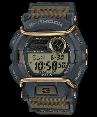 Casio G-Shock GD-400-9 Men's Sports Watch 55 × 49.7 × 16.9 mm 200m Water Resistance, World Time, Silicone Strap