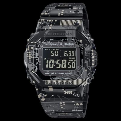 Casio G-Shock Full Metal GMW-B5000TCC-1JR Laser Circuit Board 43.2mm JDM 200m WR Radio-Controlled Solar Bluetooth Titanium Watch with Ion-Plated Titanium Case and Band, Made in Japan (JDM—Japanese Domestic Market) Casio G-Shock Full Metal GMW-B5000TCC-1JR Laser Circuit Board 43.2mm JDM 200m WR Radio-Controlled Solar Bluetooth Titanium Watch with Ion-Plated Titanium Case and Band, Made in Japan (JDM—Japanese Domestic Market)