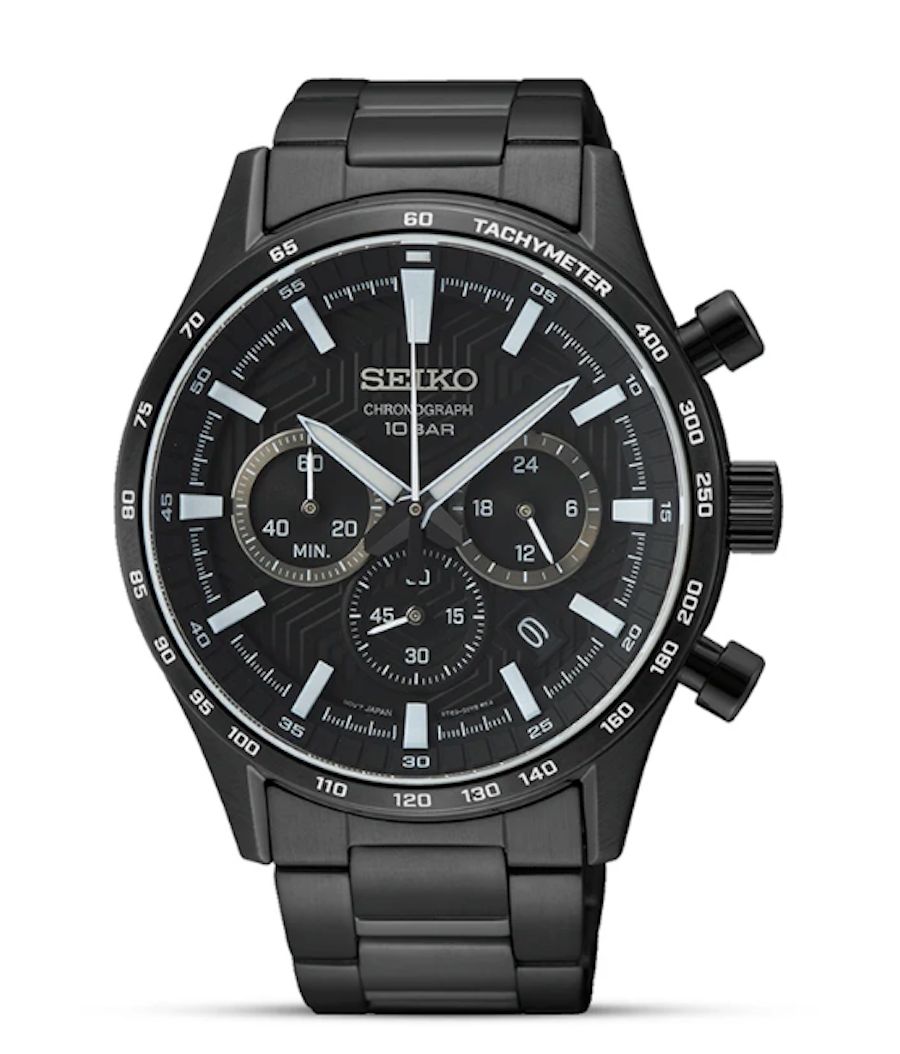 Seiko Discover More SSB415P1 Men's Chronograph Watch, 43mm, Sapphire Crystal, 100m Water Resistance, Stainless Steel Strap