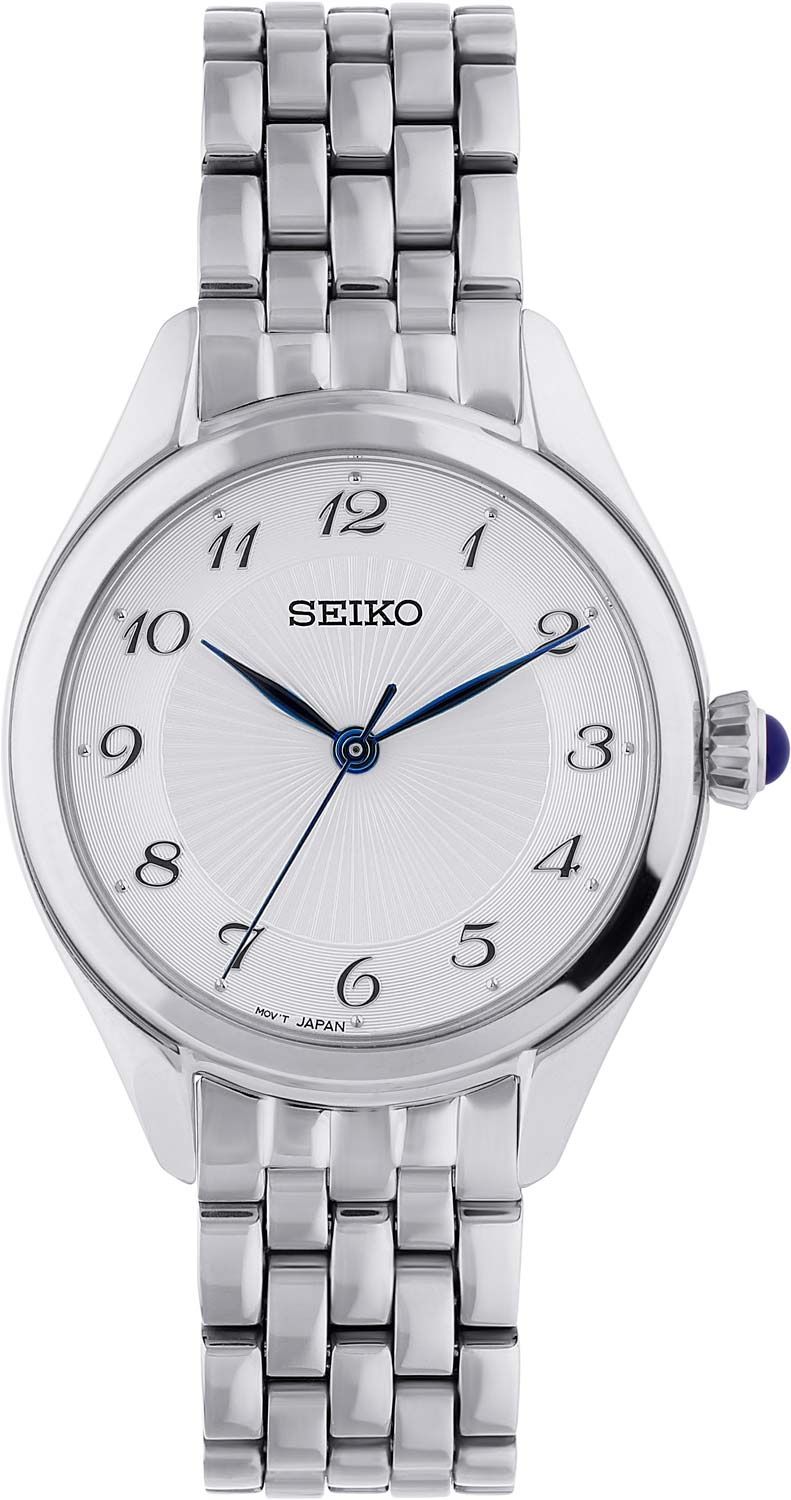 Seiko Women's Quartz Watch Discover More SUR379P1 29mm 50mm WR Steel Strap 55grs