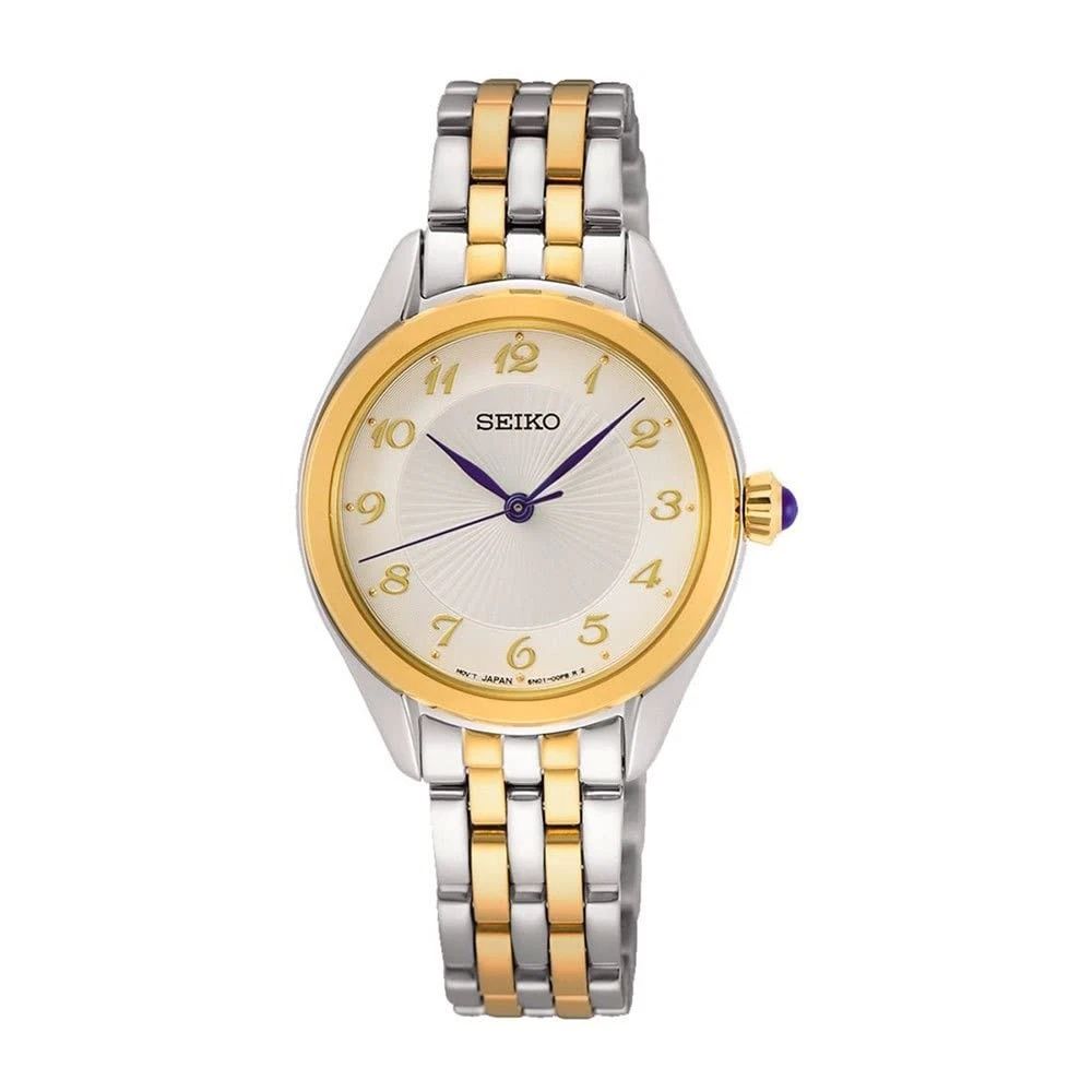 Seiko Discover More Women's Quartz Watch SUR380P1 29mm 50m WR 55grs Steel Strap