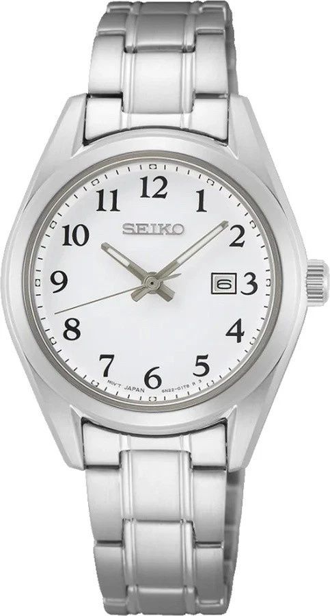 Seiko Discover More SUR465P1 Classic Women's Quartz Watch, 29.8 mm, Sapphire Crystal, 100 m Water Resistance, Steel Strap, 60 grs