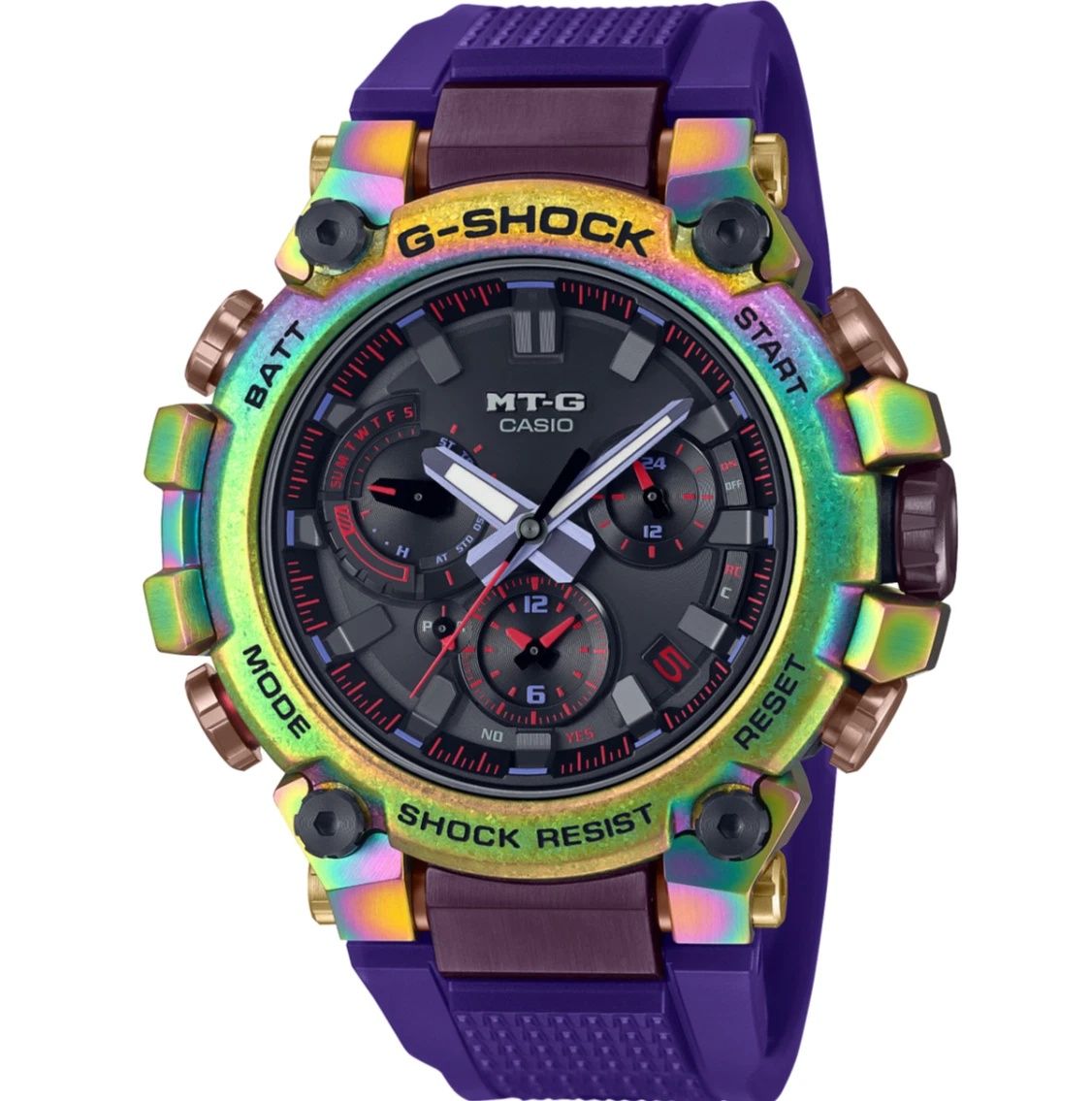 Casio G-Shock Aurora Rainbow MTG-B3000PRB-1AJR JDM Bluetooth Radio-Controlled Solar Watch, 50.9 mm, 200 m Water Resistance, Sapphire Crystal, Made in Japan (JDM—Japanese Domestic Market)