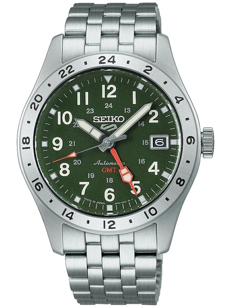 Seiko 5 Sports Tokiwa Green（常盤色）HDB001J JDM Men's Automatic Watch, 39.4 mm, 100 m Water-Resistant, Hardlex, Steel Band, Made in Japan, JDM (Japanese Domestic Market)