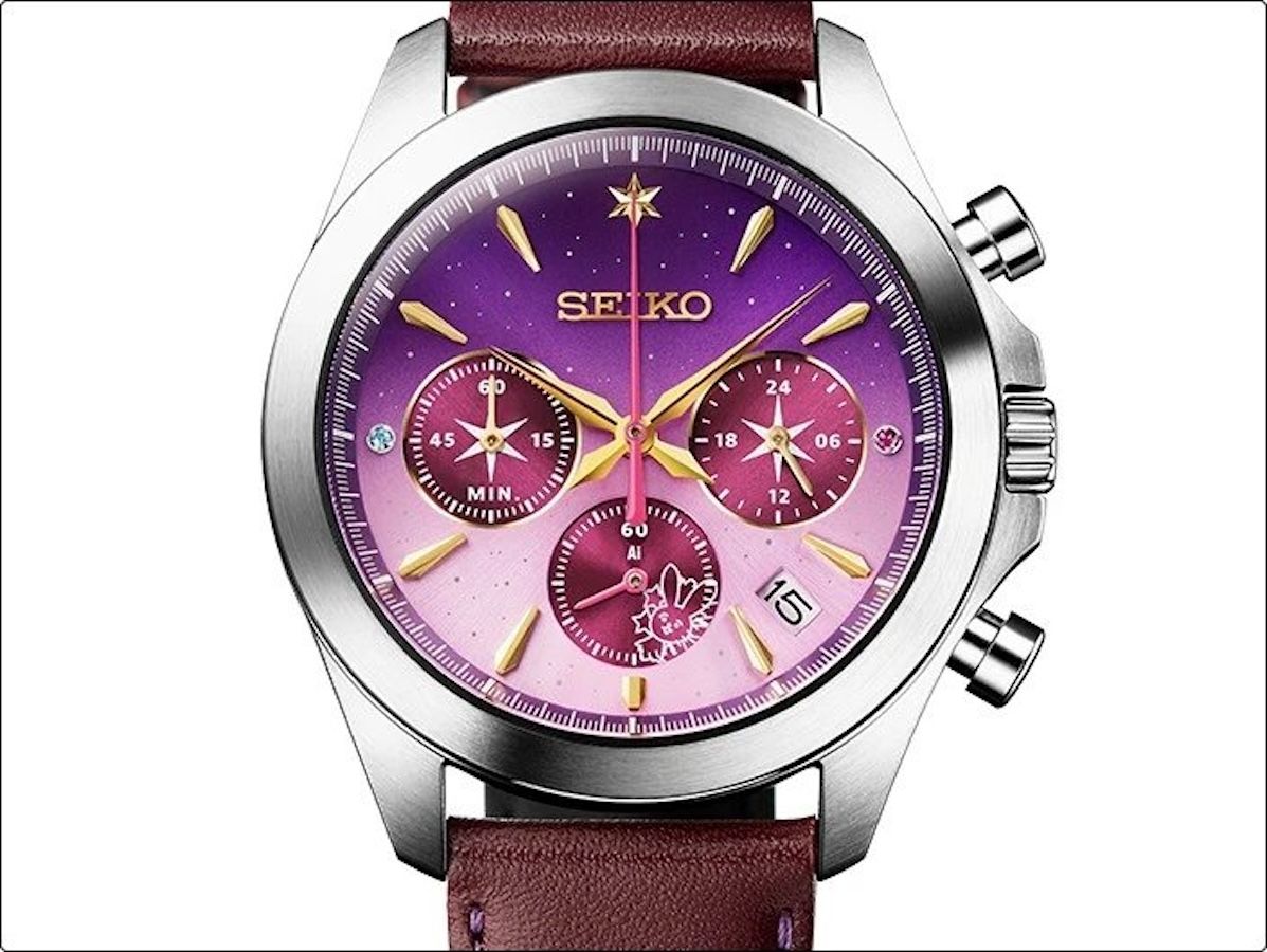 Seiko OSHI NO KO Ai JDM Unisex Quartz Chronograph Watch, 39.8mm, 100m WR, Made in Japan, JDM Leather Strap (Exclusive to the Japanese Domestic Market)