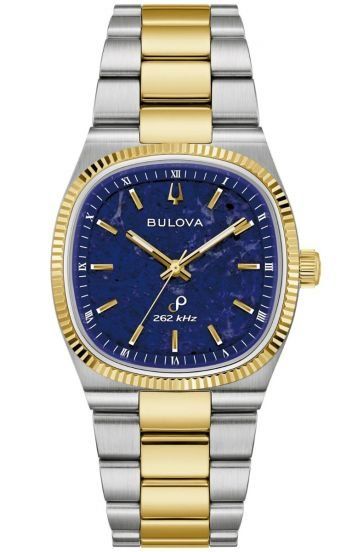 Bulova Super Seville 98A337 Unisex Quartz Watch, 35 mm, 262 kHz (high-precision quartz), sapphire crystal, 30 m water resistance, stainless steel band