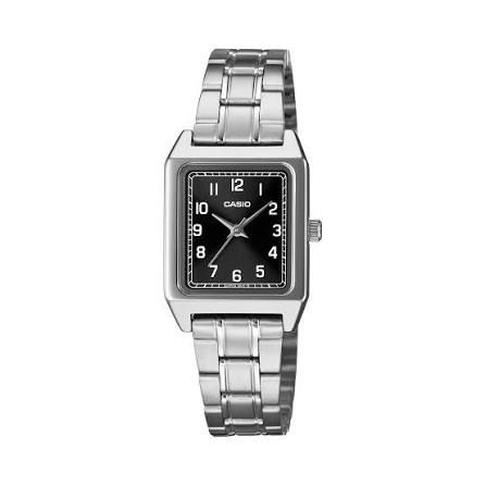 Casio LTP-B150DA-1B Women's Vintage Analog Watch with Stainless Steel Strap and Black Dial