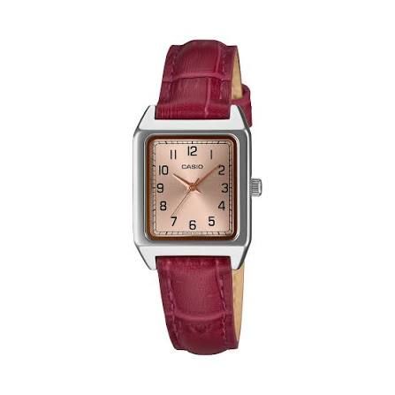 Casio LTP-B150LA-4B2 Women's Vintage Analog Watch – White Dial and Leather Strap