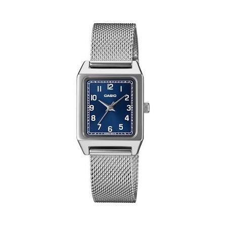 Casio LTP-B150M-2B Vintage Analog Women's Watch with Black Dial and Steel Strap