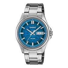 Casio MTP-E740-2A2 Men's Analog Watch with Blue Dial and Steel Strap