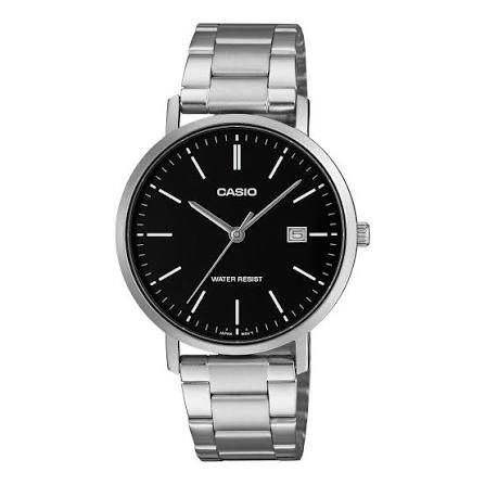 Casio MTP-VT05D-1E Men's Stainless Steel Watch with Black Dial
